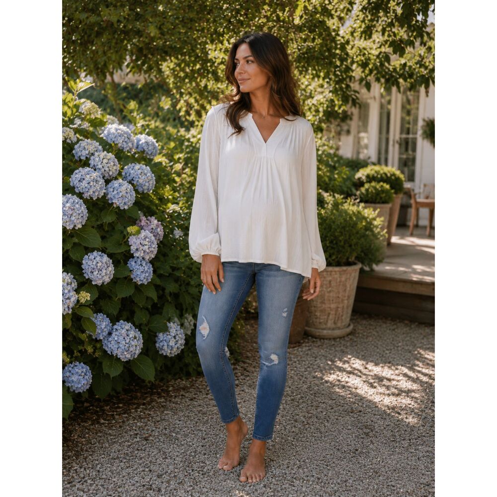 1822 Denim Distressed Skinny Jeans Stitch Fix Maternity 28 Capsule Pregnancy